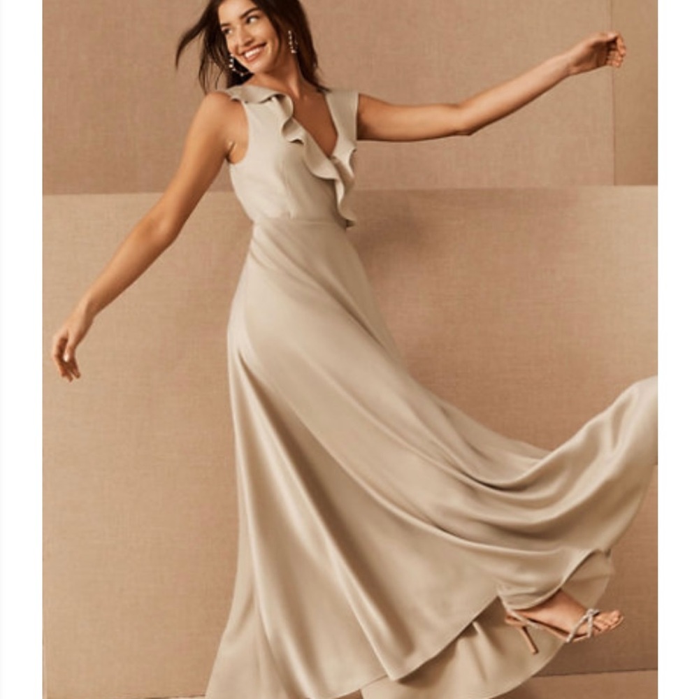 BHLDN Tansy Dress in Champagne size 12